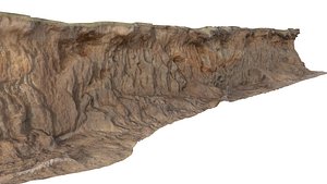 beach cliff eroding 3d model