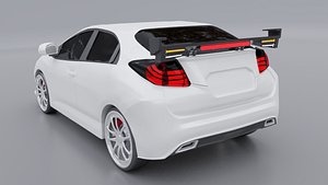 3D concept sedan car design model