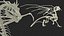 3D model Petrified Dragon Skeleton Posed