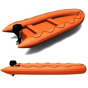 zodiac boat military 3d model