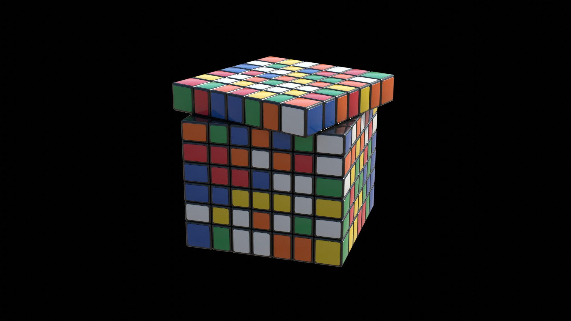 Animated Rubiks Cube 7x7 model - TurboSquid 2081472