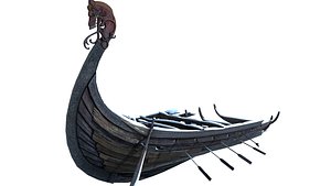 viking ship 3d model