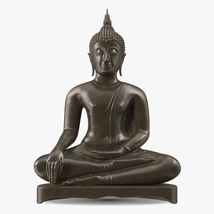 Antique Bronze Thai Buddha Statue