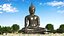 Statue de Bouddha thaïlandais en bronze antique