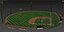 Baseball field with players