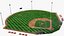 Baseball field with players
