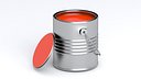 Metal Paint Bucket Red