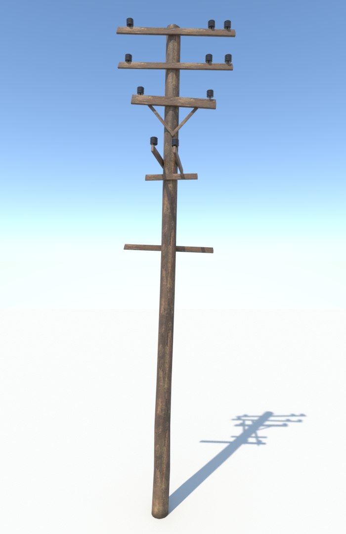 Antique Electric Pole 3D - TurboSquid 1601188