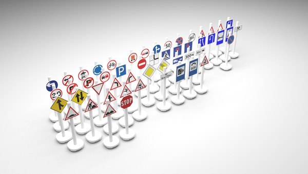 3D Lego Toy Road Signs Set - TurboSquid 1875161