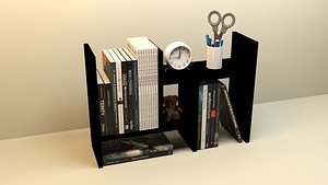 3D desk shelf model