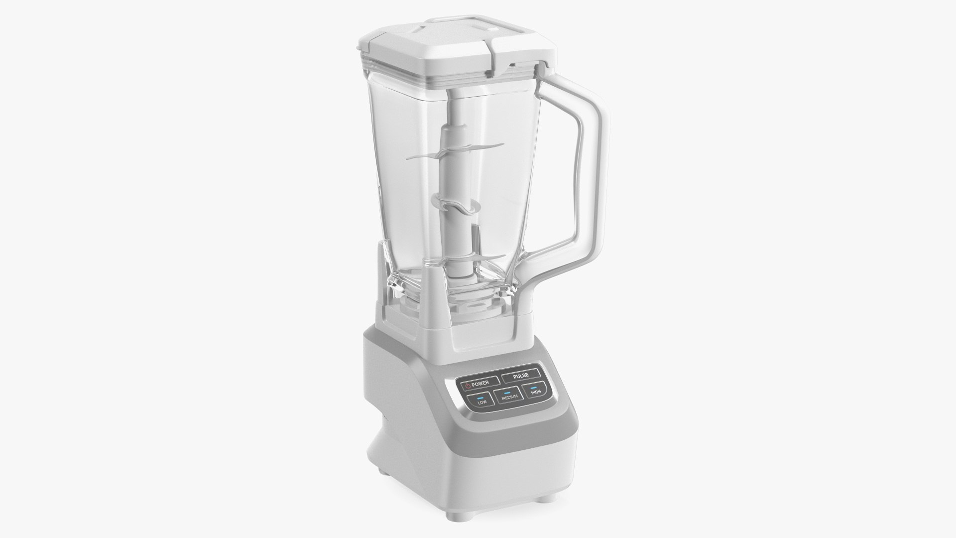 Professional Kitchen Blender White 3D model preview