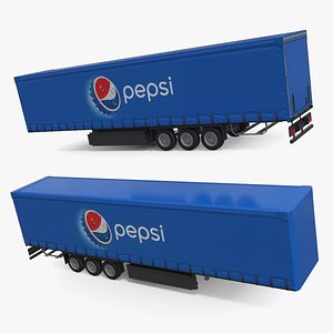 3D PepsiCo Curtain Side Trailer