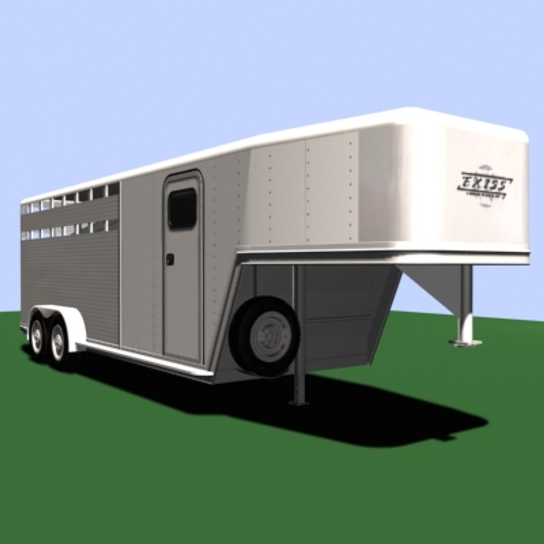 Exiss Trailer Horses 3d Model