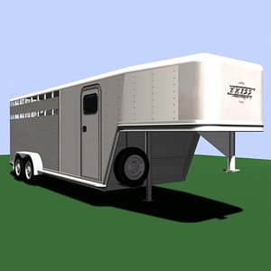 exiss trailer horses 3d model