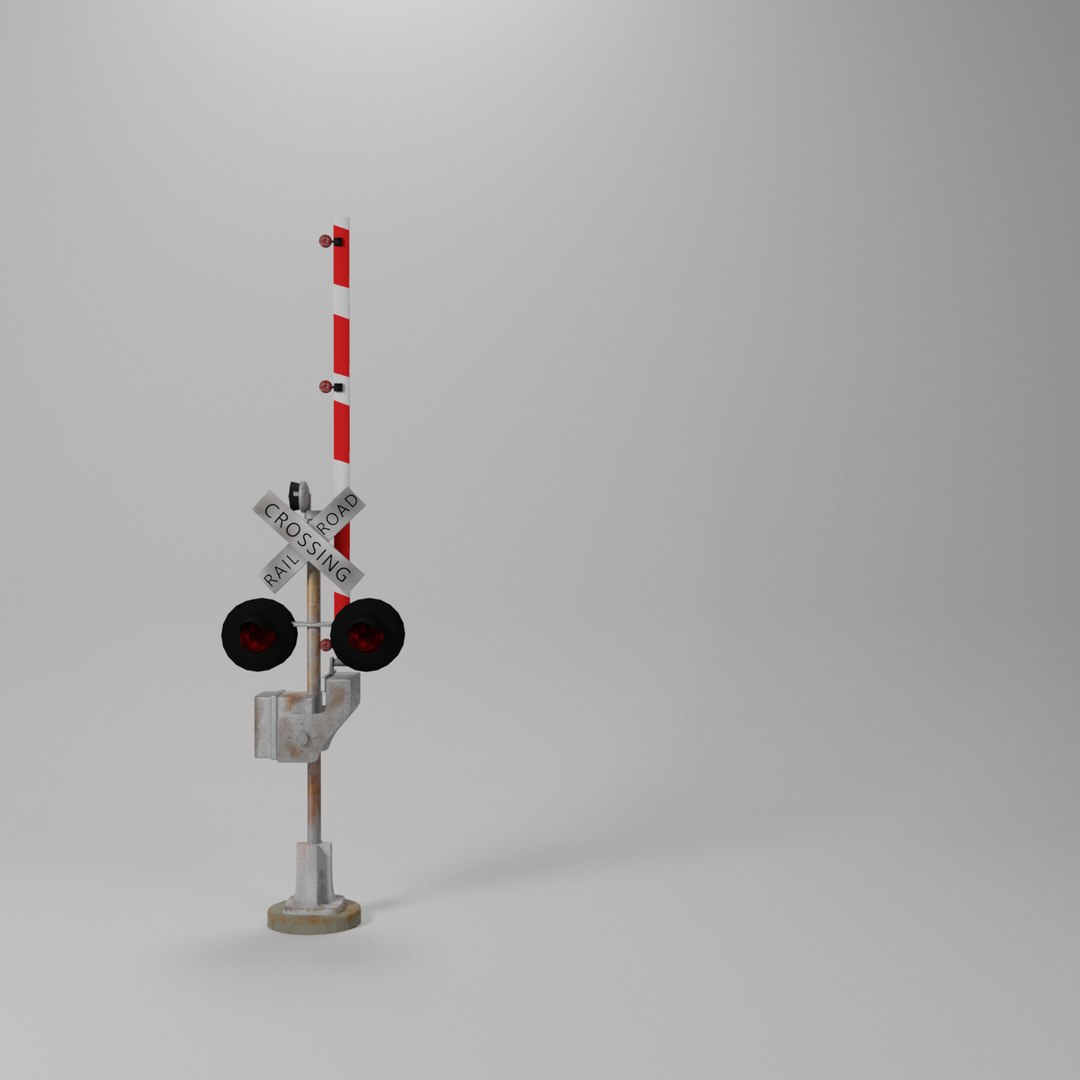 3D Railroad Crossing Gate Animations Model - TurboSquid 1609502