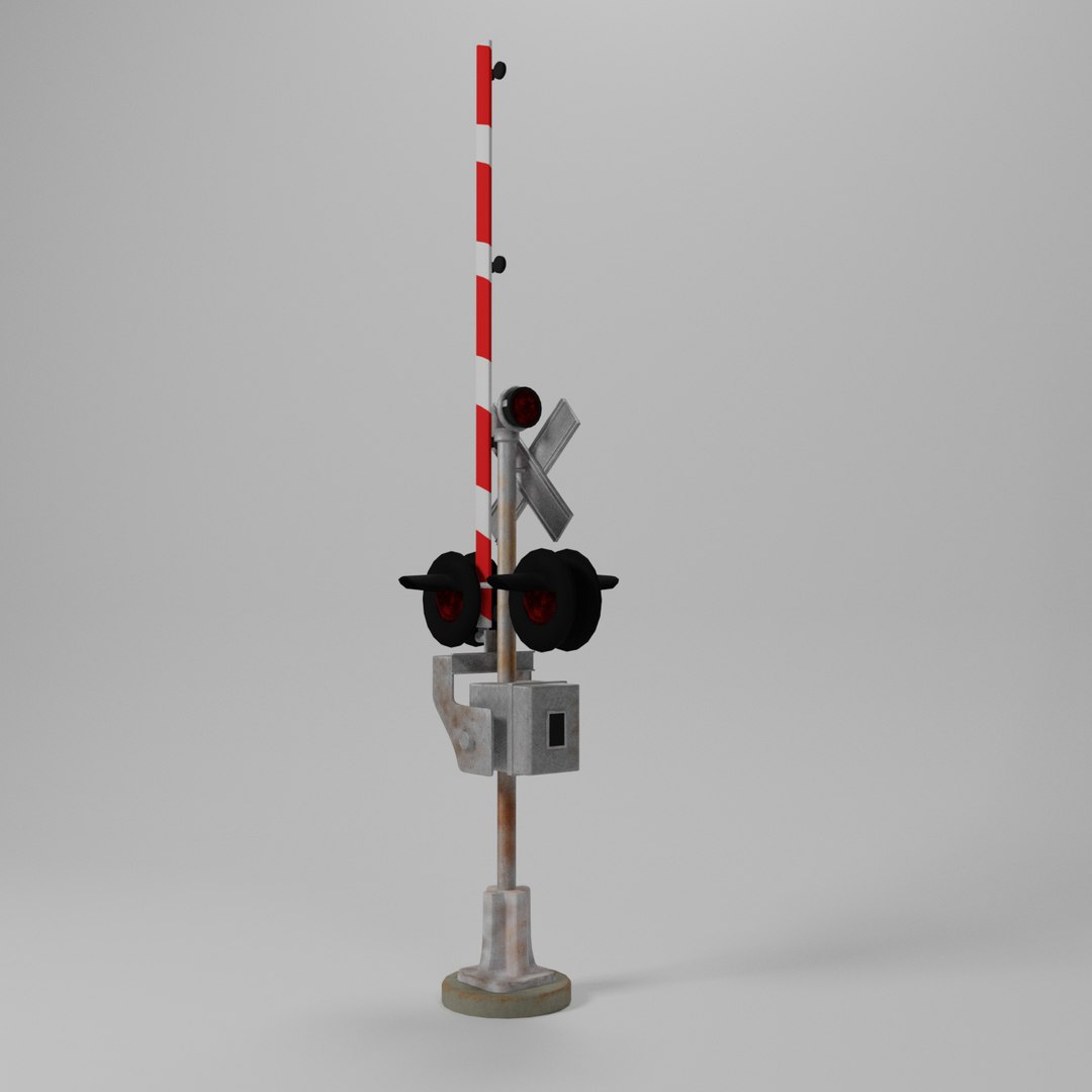 3D Railroad Crossing Gate Animations Model - TurboSquid 1609502