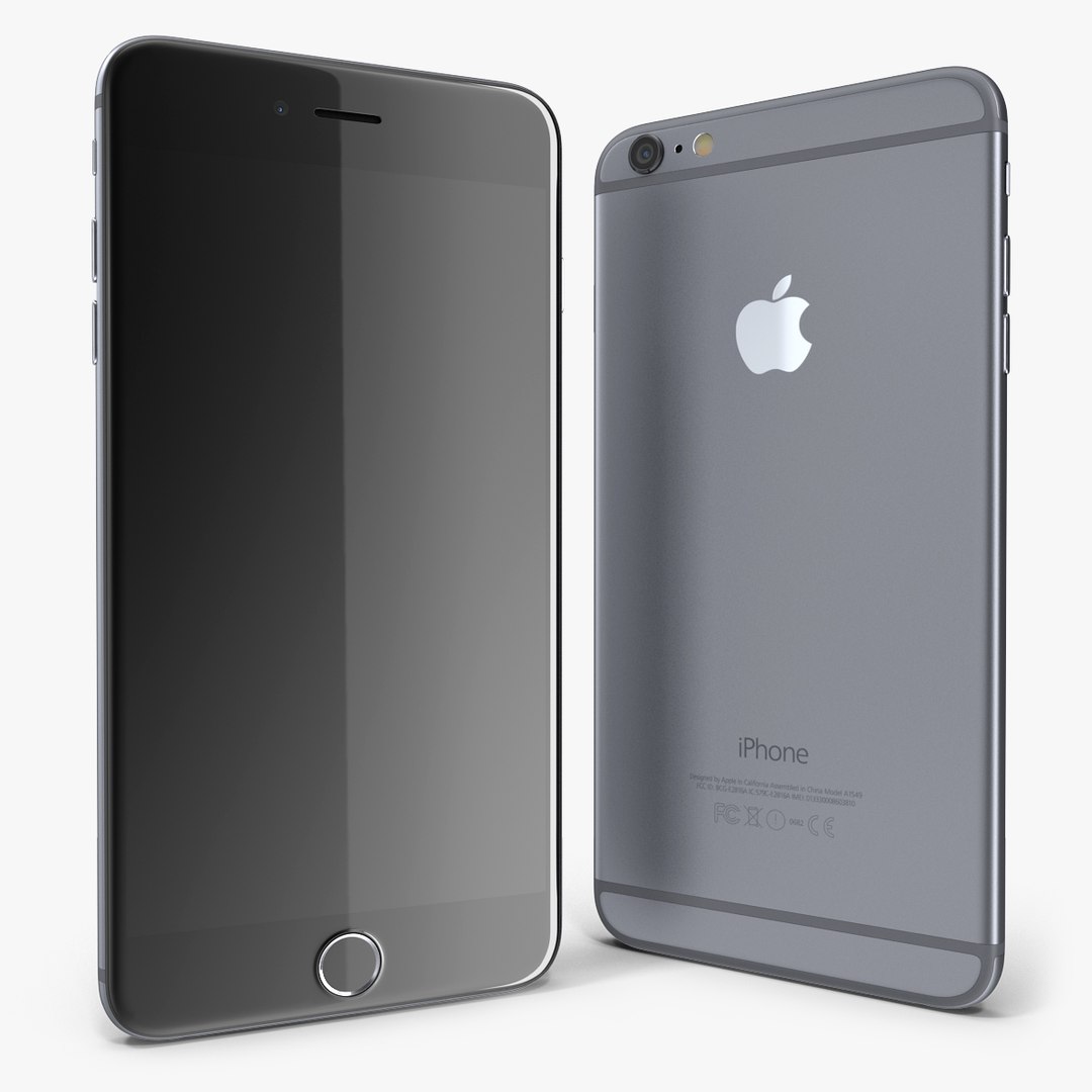 iPhone 6 Plus Space Gray 3D model preview