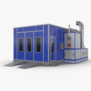 Car Painting Room Blue Color