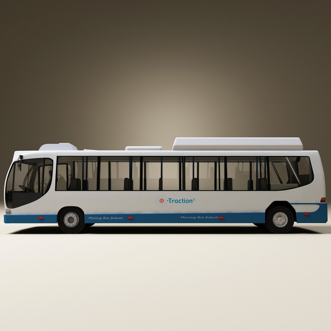 Realistic Bus E-traction 3d Model