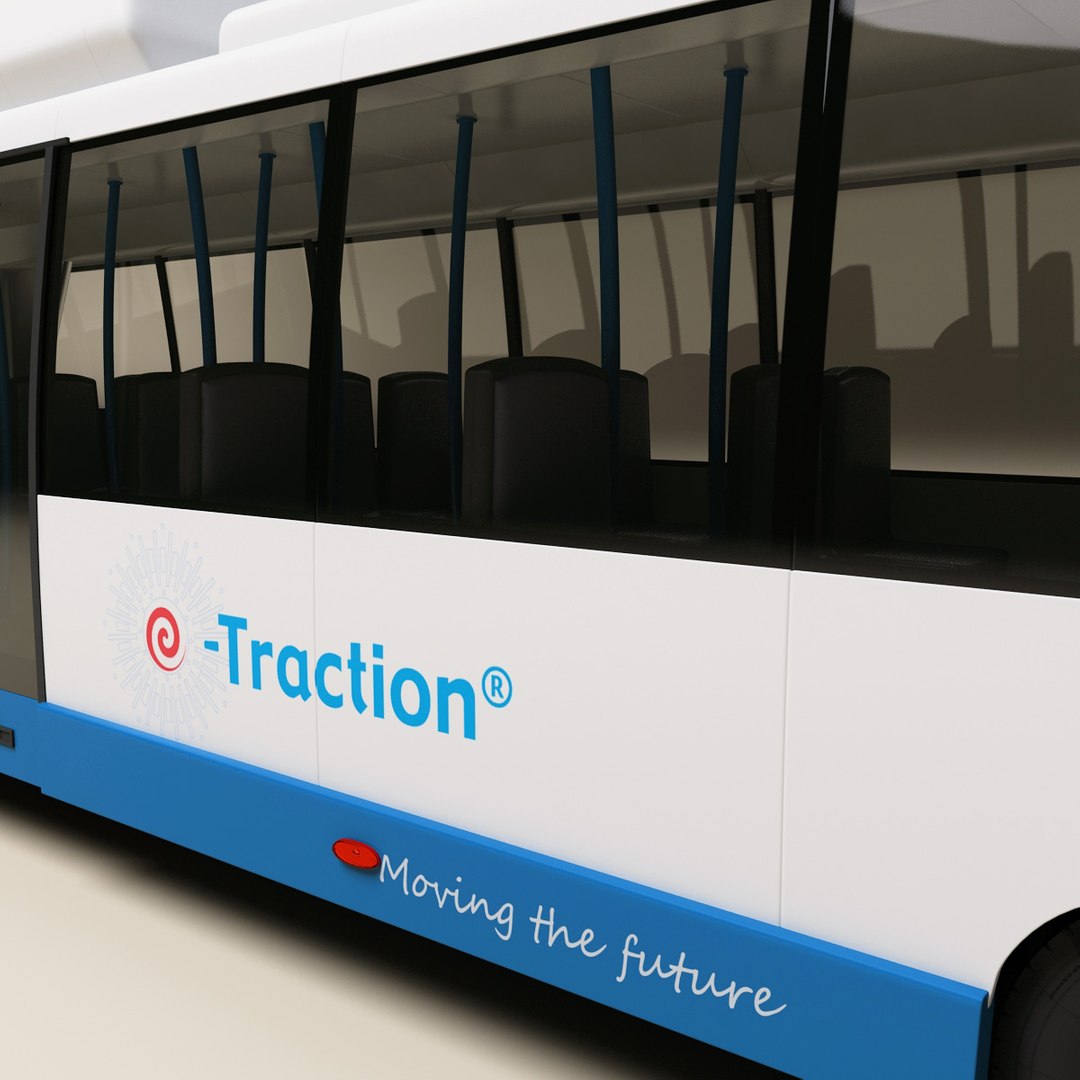 Realistic Bus E-traction 3d Model