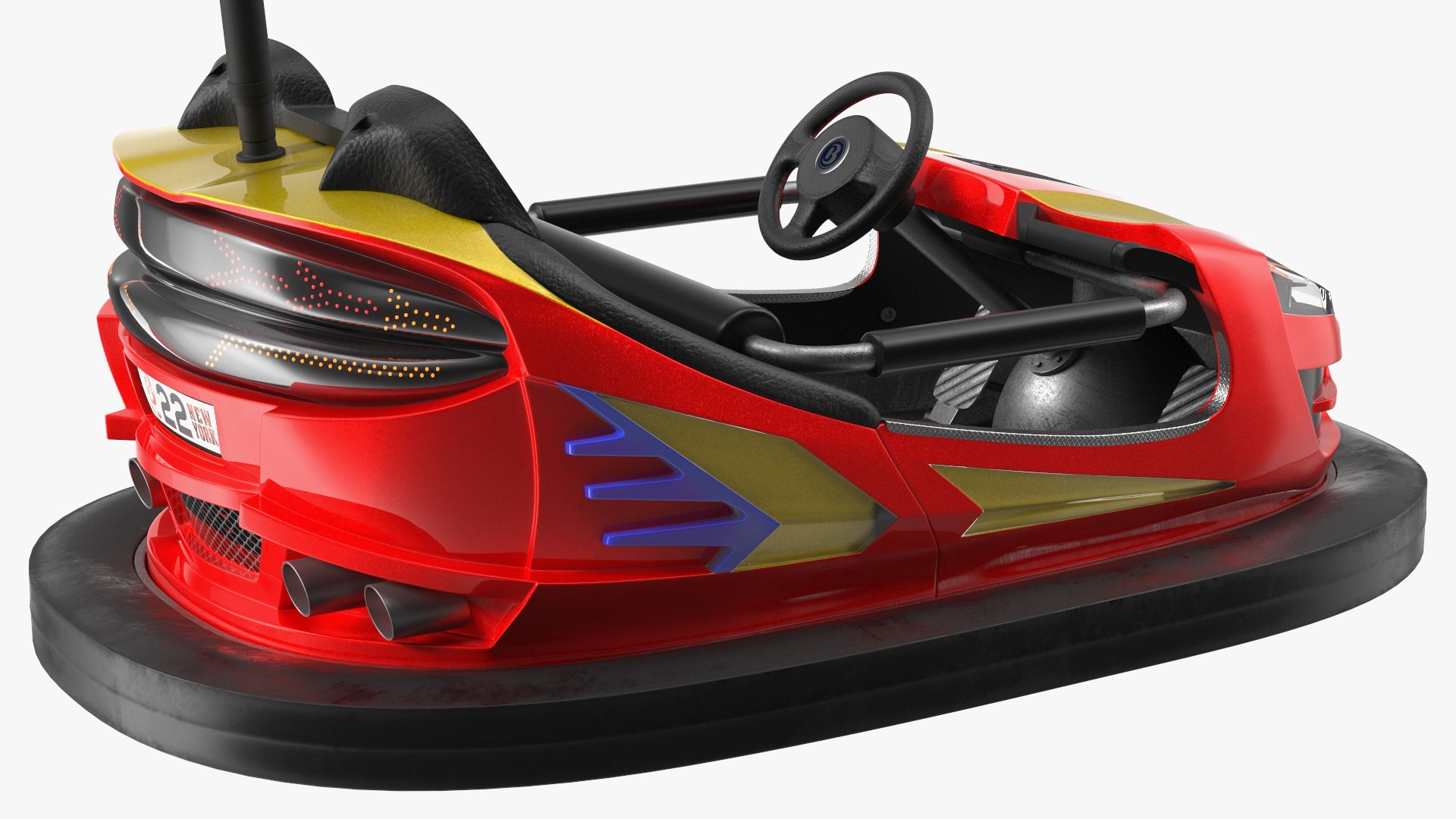 3D Bertazzon Bumper Car Electric Red - TurboSquid 1773062