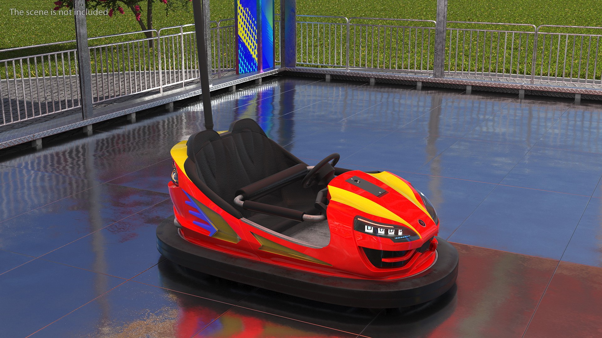 3D Bertazzon Bumper Car Electric Red - TurboSquid 1773062