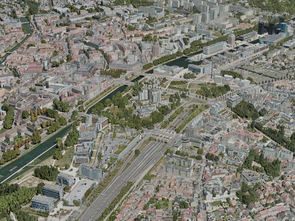 3D strasbourg city