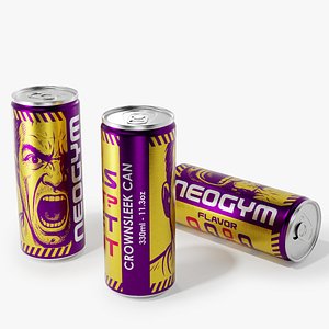Beverage Can CrownSleek 330ml - Closed and Open