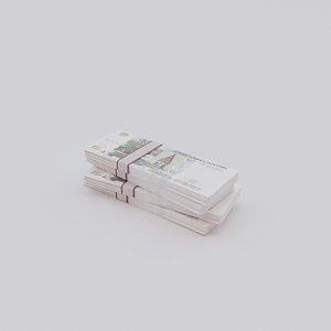 10 Russian Ruble RUB Currency 3D model