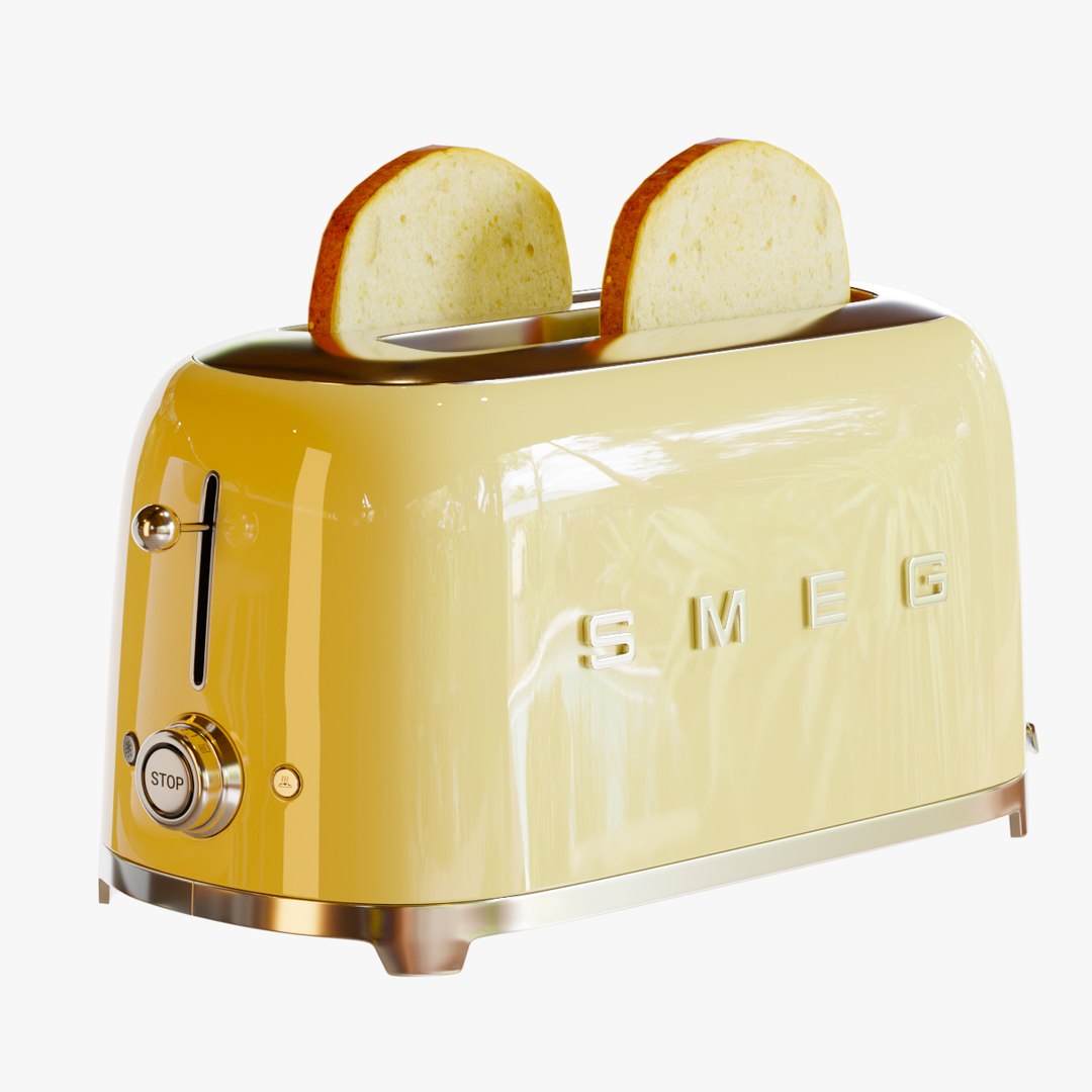 Smeg Toaster Kettle Model TurboSquid 2080528