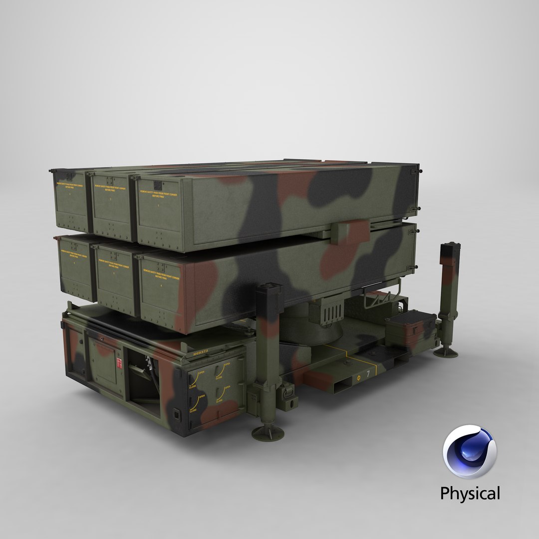 NASAMS Air Defense System Camouflage 3D model https://p.turbosquid.com/ts-thumb/GT/9DCgXe/PK/stemcell_cinema_4d_physical_render/png/1687711959/1920x1080/fit_q87/c1072b6d40427ef3756d0ac52304b2b5bf34a8a8/stemcell_cinema_4d_physical_render.jpg