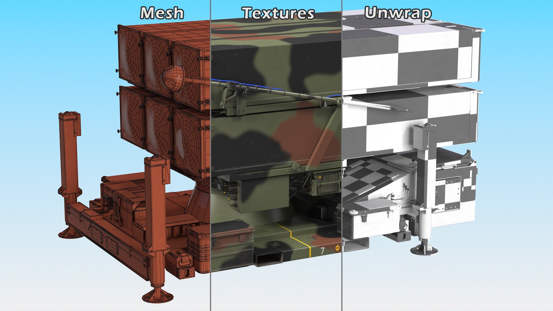NASAMS Air Defense System Camouflage 3D model https://p.turbosquid.com/ts-thumb/GT/9DCgXe/oG/nasamsairdefensesystemcamouflage3dmodel017/jpg/1662797738/1920x1080/fit_q87/eaebd09df11af65588cddadad2bc5371ca554aec/nasamsairdefensesystemcamouflage3dmodel017.jpg