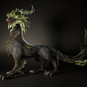 Wood Spirit Qilin-D2 3D model