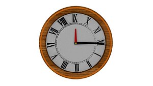 3D wall wooden  clock model