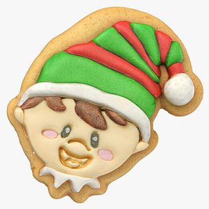 3D Elf Gingerbread Cookie 01