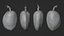Green Almond - 3D Scanned