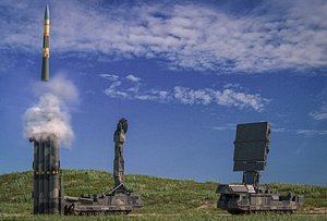 S-300V4 and Radar 9S15M Obzor Rocket 9M82M 3D
