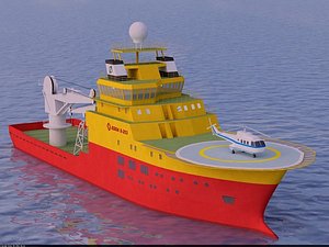 3d serviceship service ship model