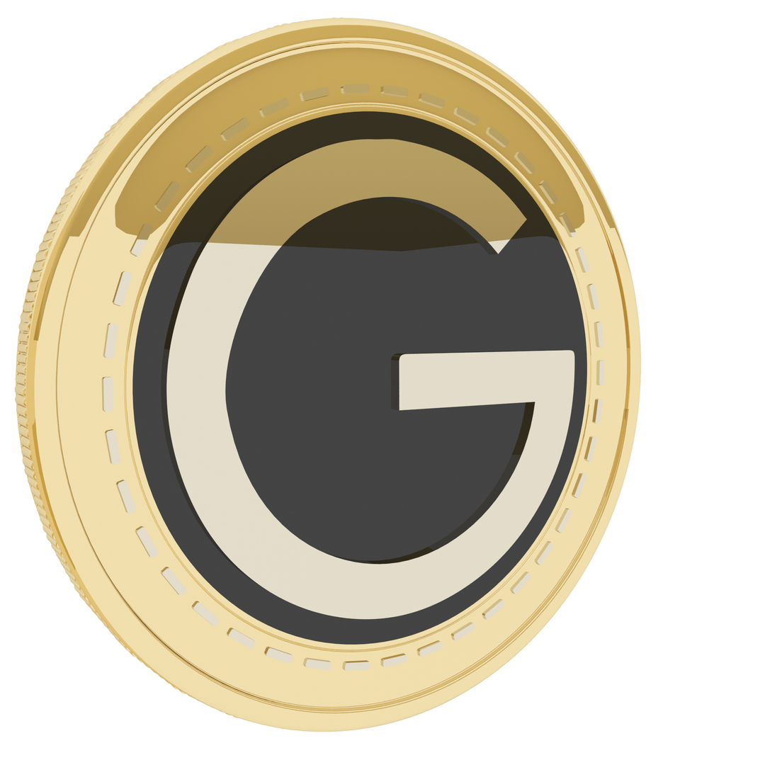 Gulden Cryptocurrency Gold Coin Model - TurboSquid 1856719