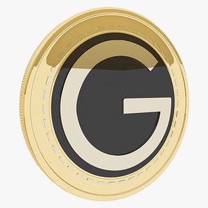 Gulden Cryptocurrency Gold Coin model
