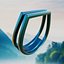 Moderner geometrischer TwinFrame Blade Ring 96