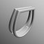 Moderner geometrischer TwinFrame Blade Ring 96