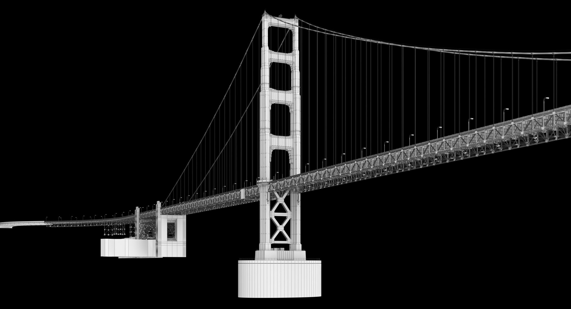 3D Golden Gate Bridge - TurboSquid 1391896
