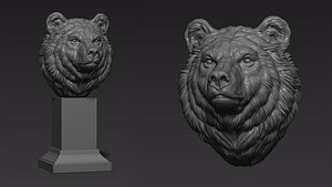 Bear gloomy head model