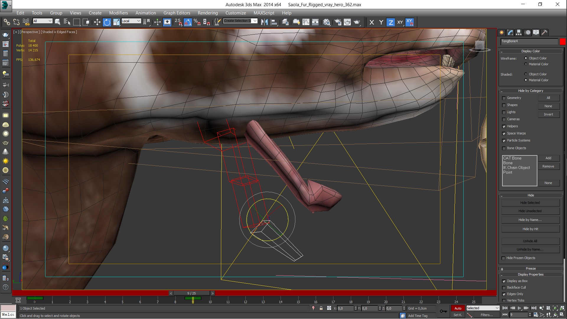 Saola Fur Rigged 3D model preview