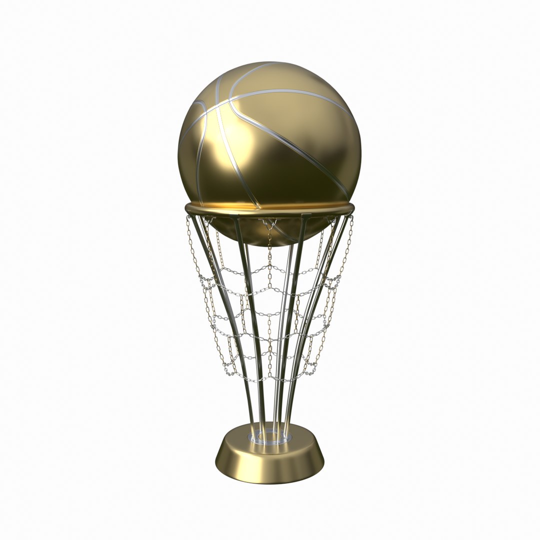 3D silver gold basketball trophy model - TurboSquid 1447572