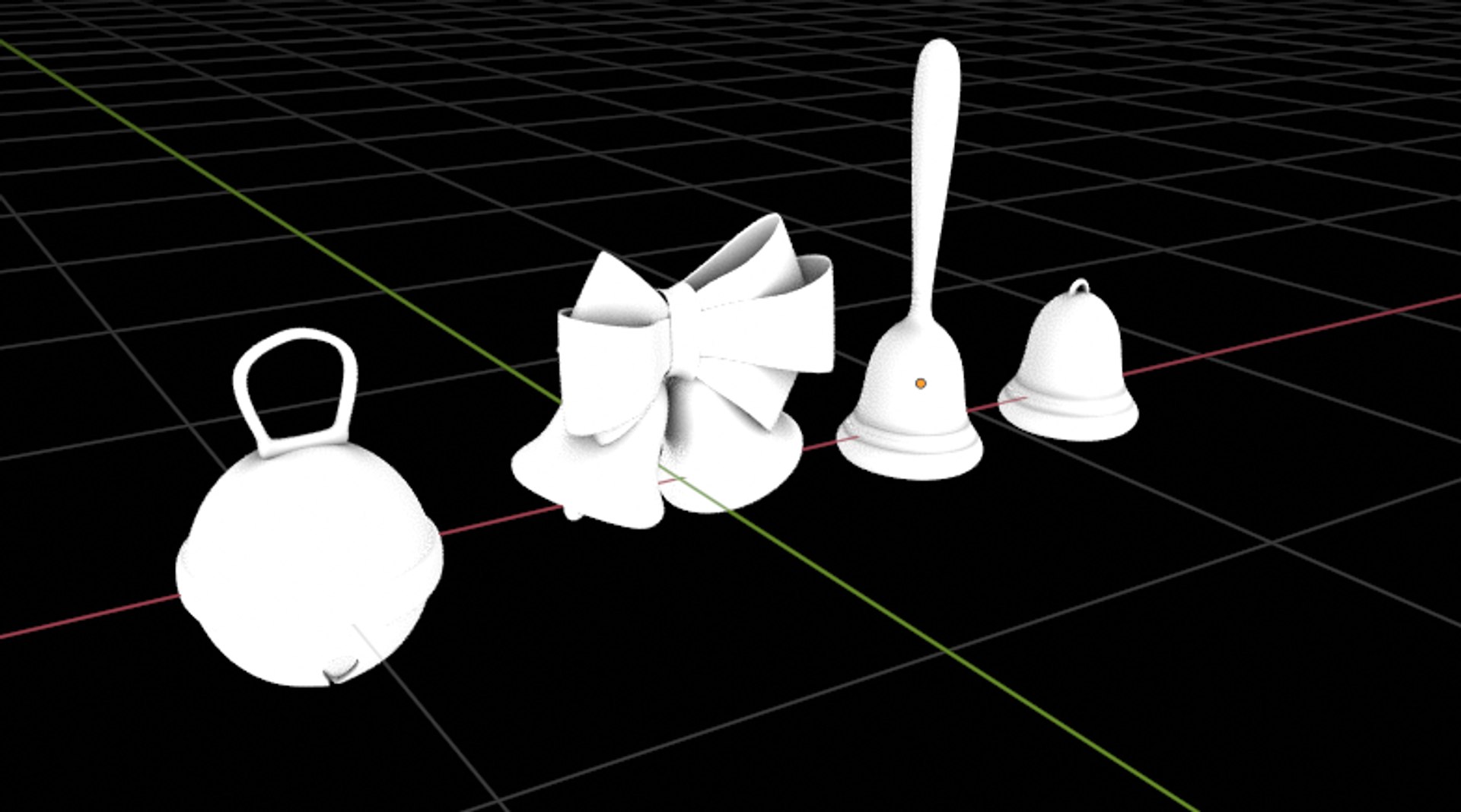 CHRISTMAS BELLS Low-poly 3D Model - TurboSquid 1996992