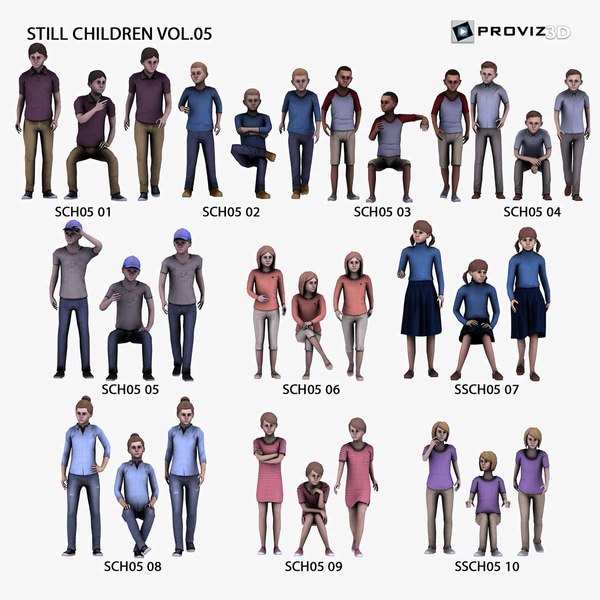 people: children 3D model