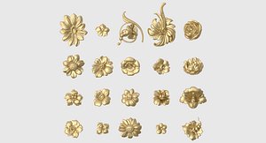 Decorative Flowers Set