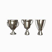 Trophy Collection - 3 x Simple Models - 3D Assets 2